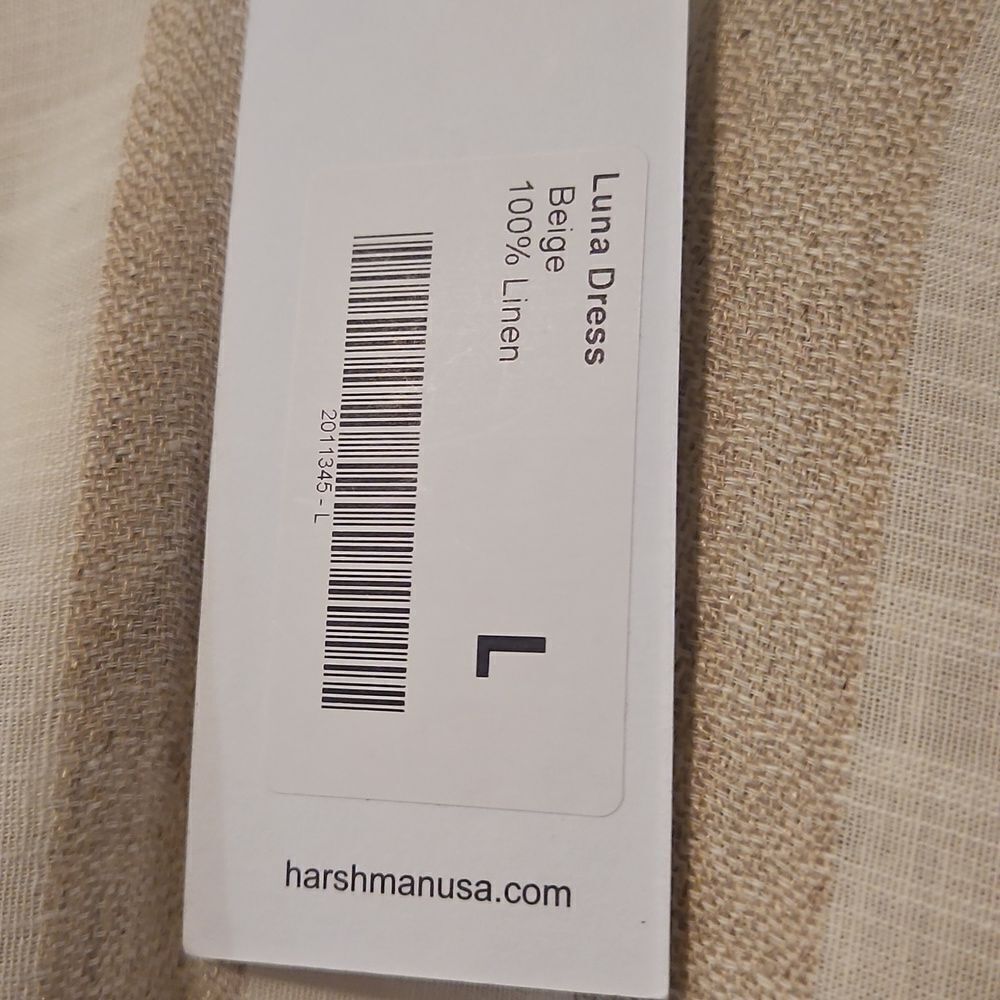 HARSHMAN LINEN LUNA DRESS SIZE L - Picture 3 of 8